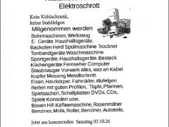 Illegale Schrottsammelaktion
