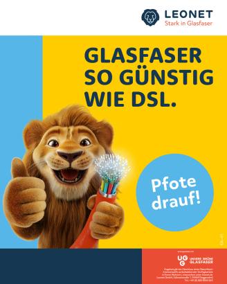 Werbeflyer - Aktion Leonet Glasfaser